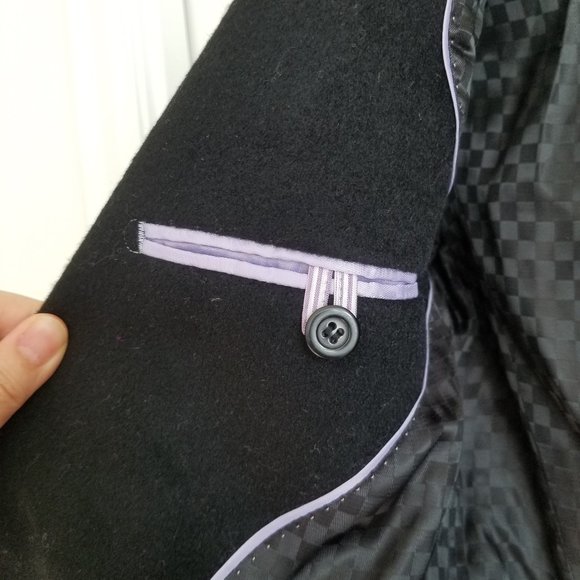 Black Wool Cashmere Blazer/ Suit Jacket - Picture 8 of 11